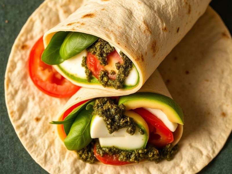 The Caprese wrap with mozzarella, tomato and basil